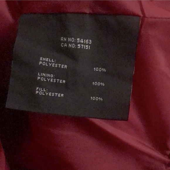 Marc New York dark red Puffer Jacket with Shawl collar Size M - Picture 9 of 11